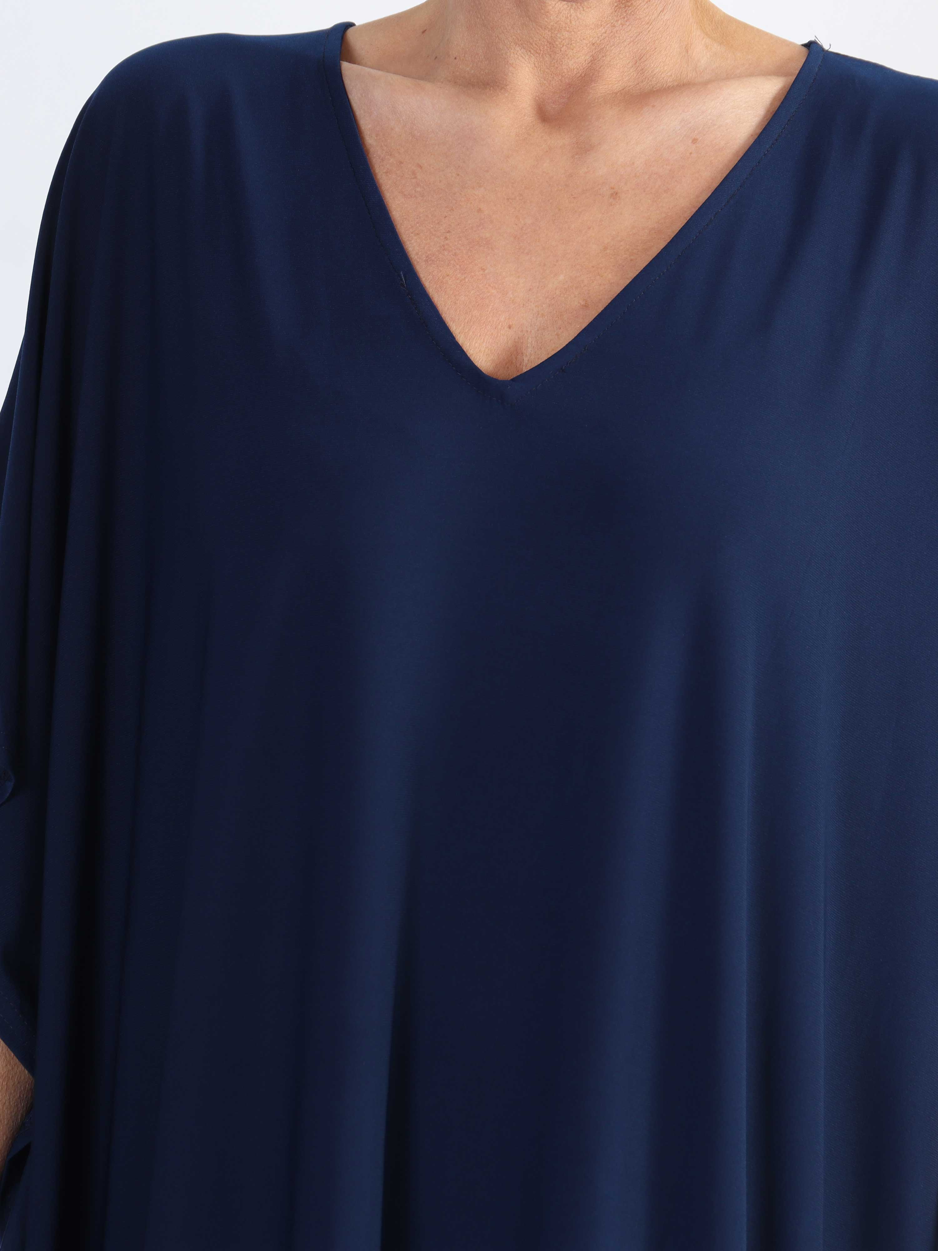 Azmina Plain Long - enfärgad stretchig tunika i stora storlekar